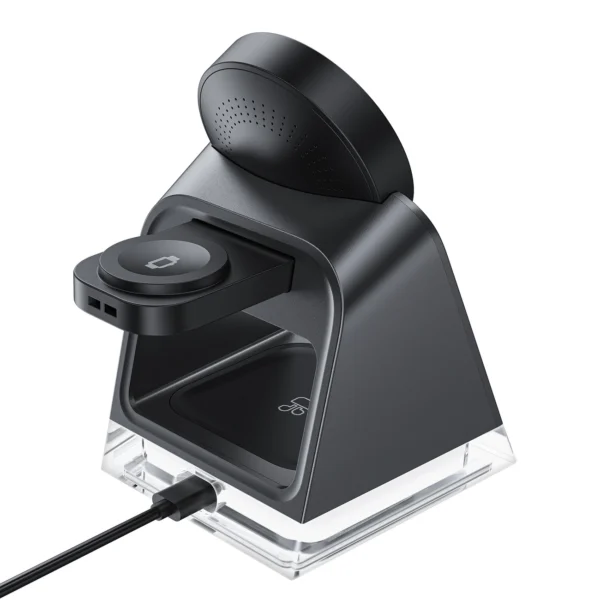 Acefast E17 MagSafe 3in1 Inductive Charger + USB-A USB-C Cable - Blackeng