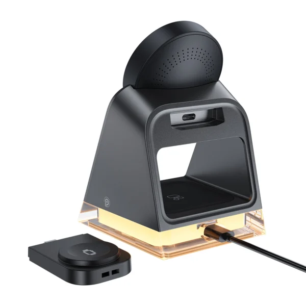Acefast E17 MagSafe 3in1 Inductive Charger + USB-A USB-C Cable - Blackeng