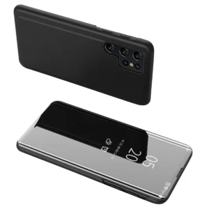 Clear View Case for Samsung S24 with flap - blackeng