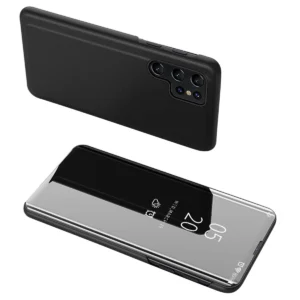 Clear View Case for Samsung A05s with flap - blackeng