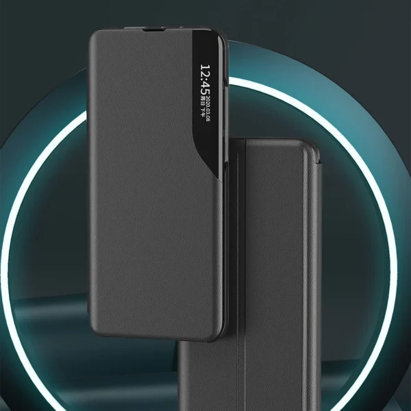 Eco Leather View Case for Samsung S24+ with flap - blackeng