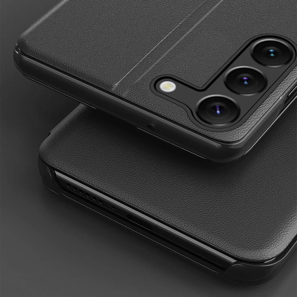 Eco Leather View Case for Samsung S24+ with flap - blackeng