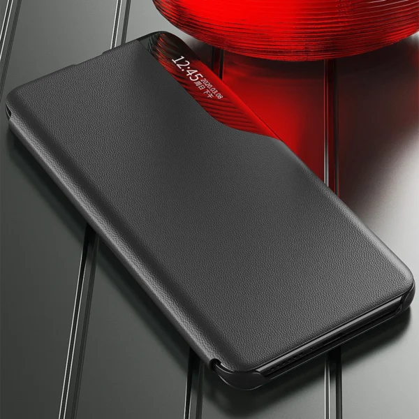 Eco Leather View Case for Samsung S24+ with flap - blackeng