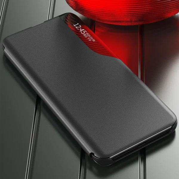 Eco Leather View Case for Samsung S24 Ultra with flap - blackeng