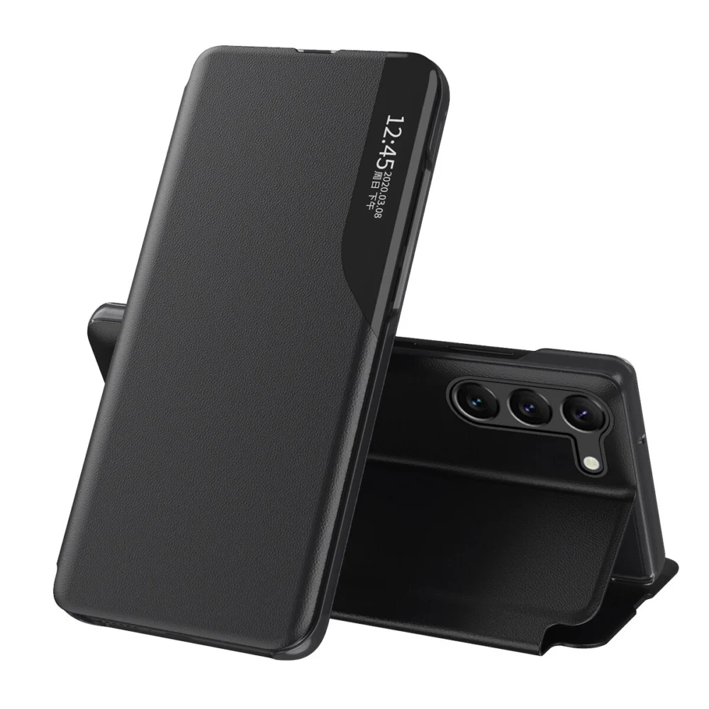 Eco Leather View Case for Samsung A05s with flap - blackeng
