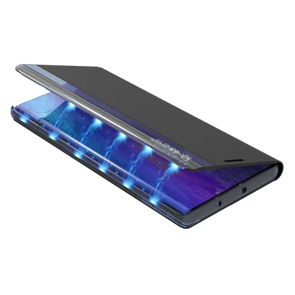 New Sleep View Case for Samsung S24 with flap - blackeng
