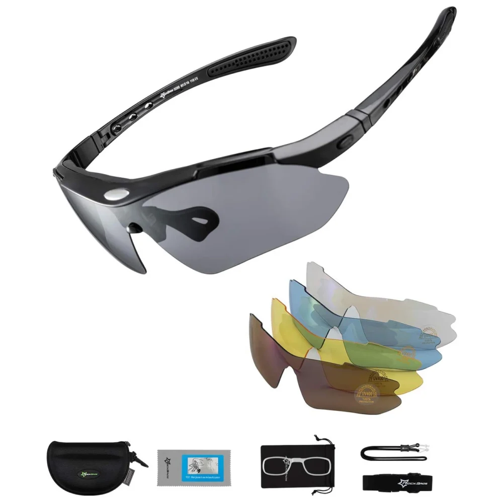 Rockbros 10003 polarized cycling glasses - blackeng