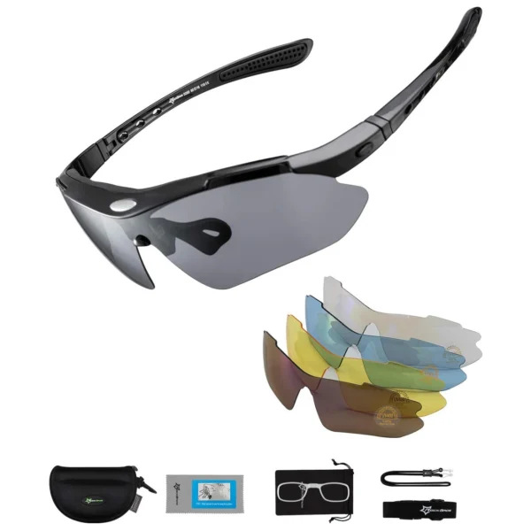 Rockbros 10003 polarized cycling glasses - blackeng