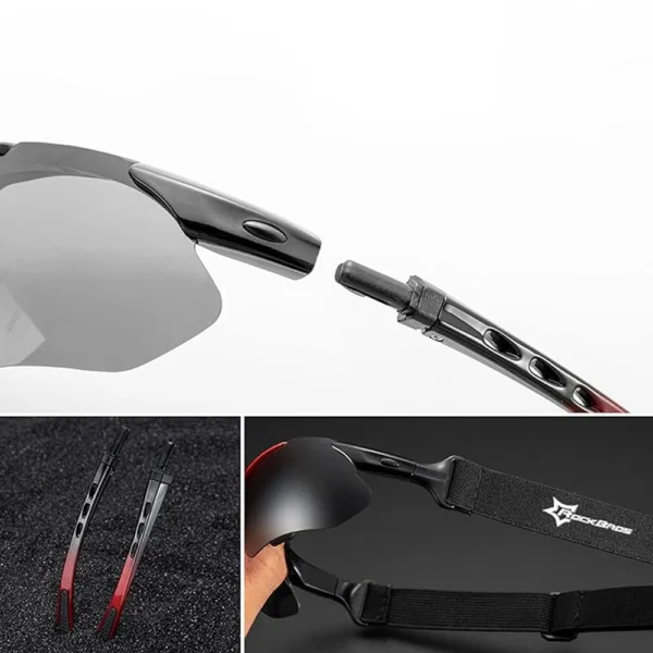 Rockbros 10143 photochromic UV400 cycling glasses - blackeng