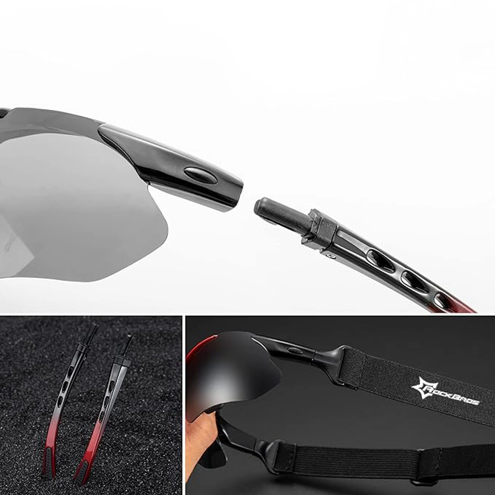 Rockbros 10143 photochromic UV400 cycling glasses - blackeng