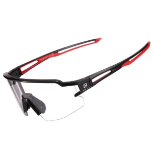 Rockbros 10173 photochromic UV400 cycling glasses - black and redeng
