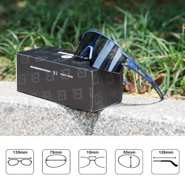 Rockbros 10174 photochromic UV400 cycling glasses - blueeng