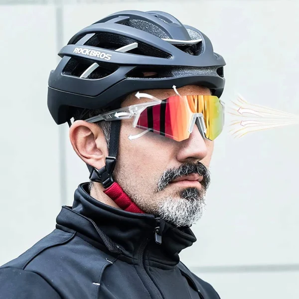 Rockbros SP291 photochromic UV400 cycling glasses - whiteeng