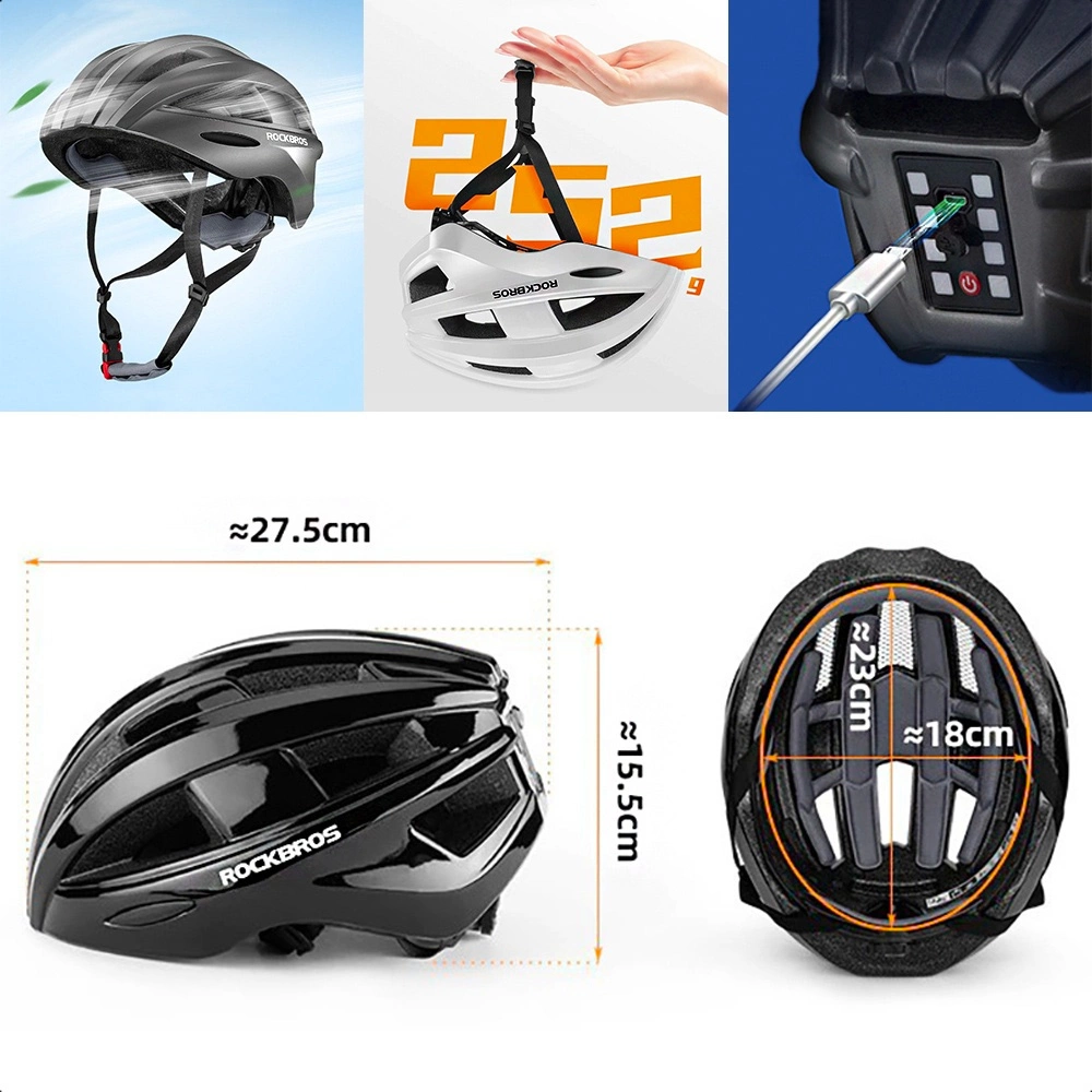 Rockbros ZK-013TI Bike Helmet Universal Size 55-60cm - Grayeng