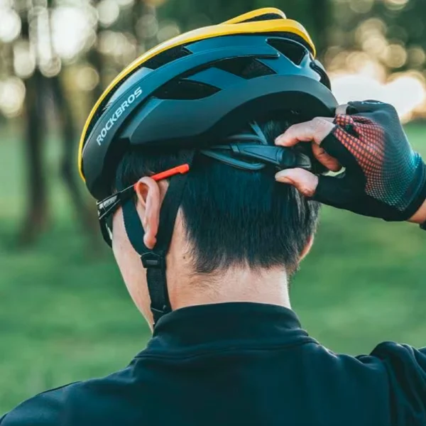 Rockbros 10110004006 bicycle helmet, size M - yellow and blackeng