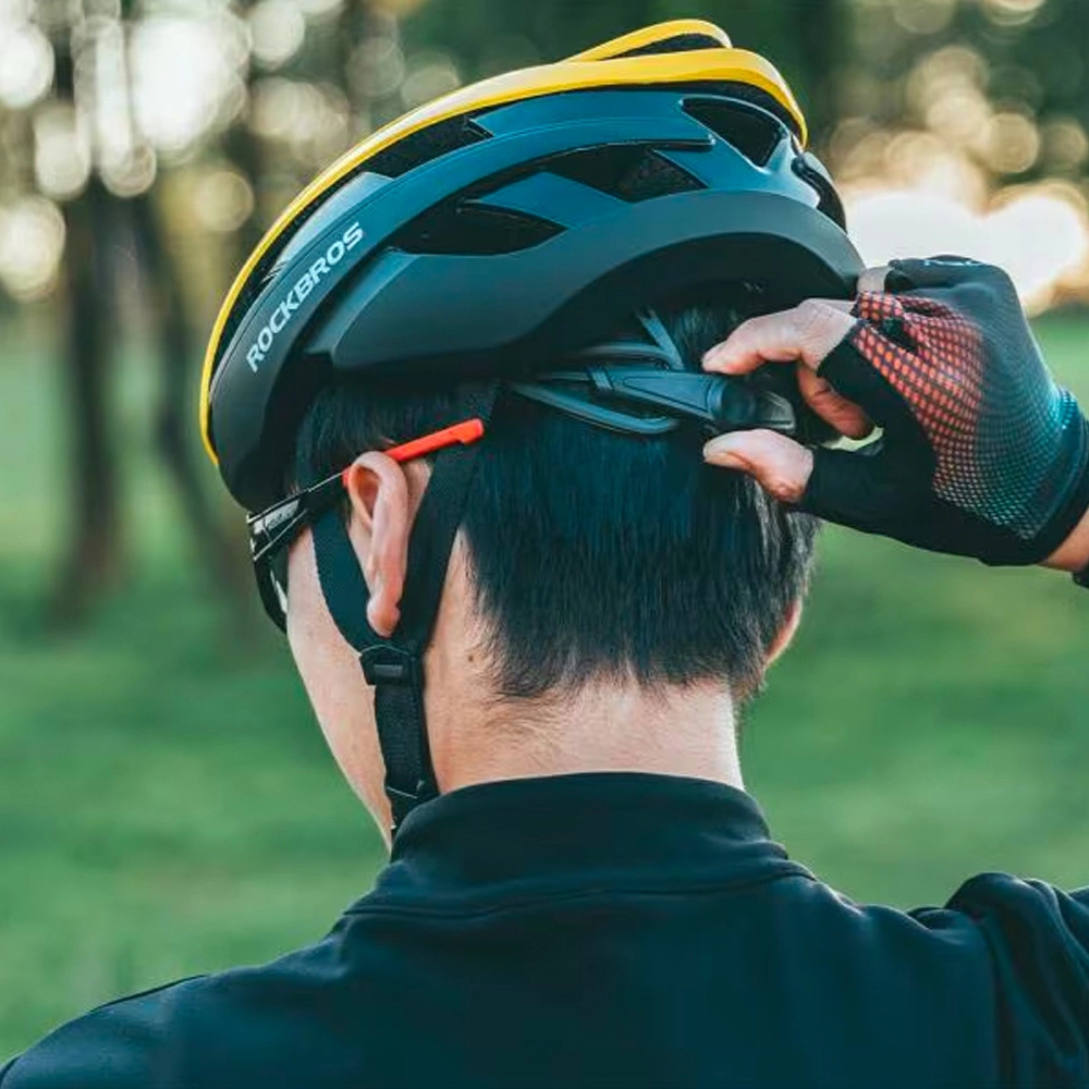 Rockbros 10110004006 bicycle helmet, size M - yellow and blackeng