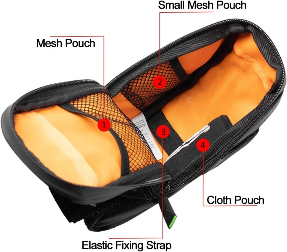 Rockbros C7-1 waterproof bicycle bag with saddle mounting 1.5l - blackeng