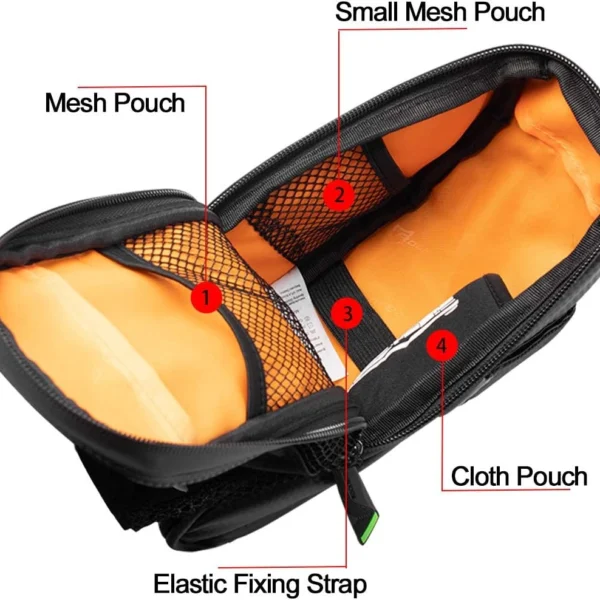 Rockbros C7-1 waterproof bicycle bag with saddle mounting 1.5l - blackeng