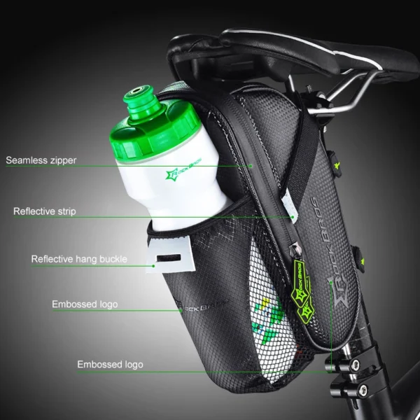 Rockbros C7-1 waterproof bicycle bag with saddle mounting 1.5l - blackeng