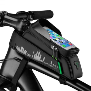 Rockbros 029-1BK bicycle bag for frame with phone cover - blackeng