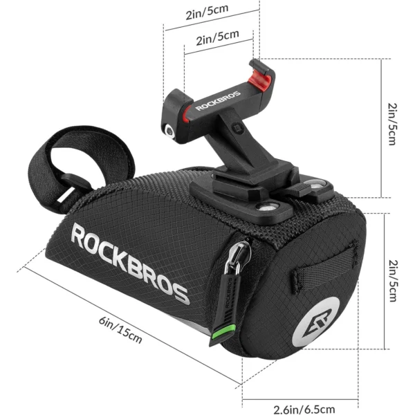 Rockbros C28 bicycle bag under the saddle - blackeng