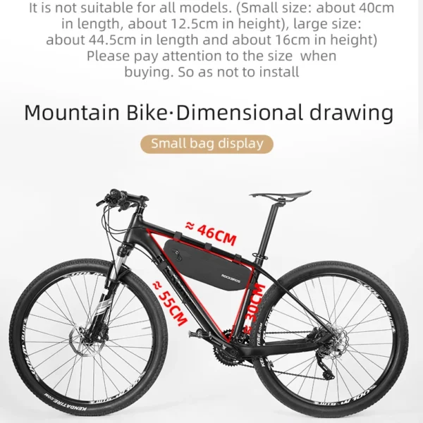 Rockbros AS-043 bicycle bag with Velcro 3l - blackeng