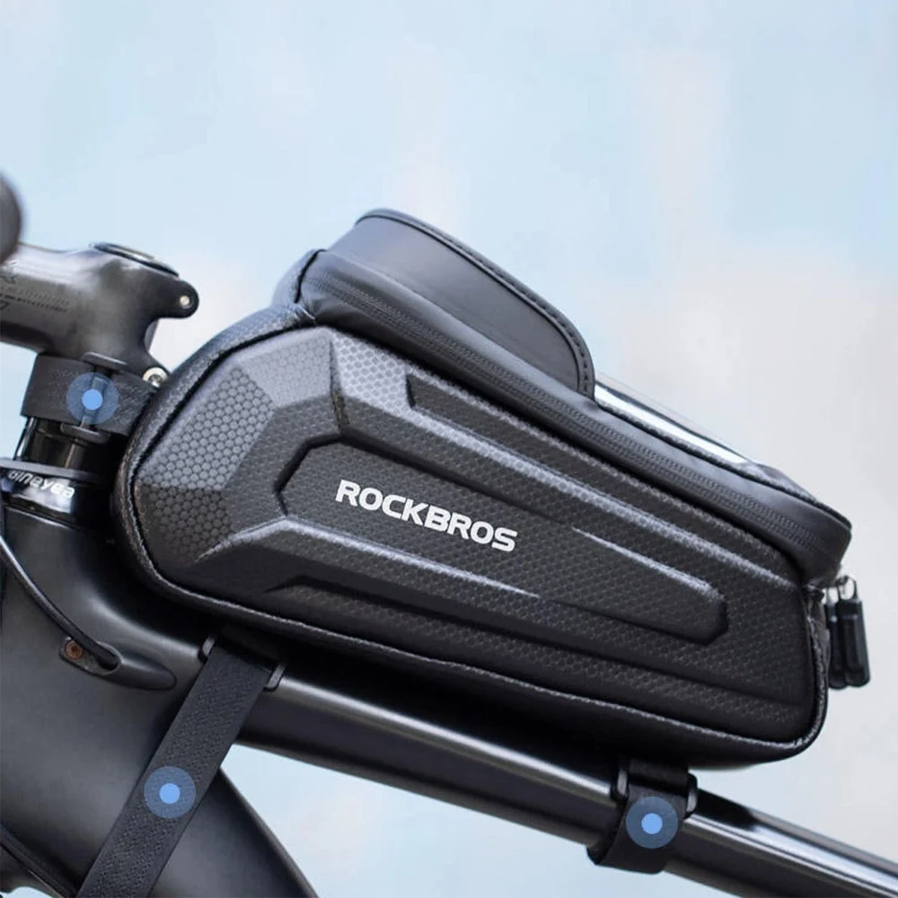 Rockbros B68-1 armored bicycle bag with phone pocket 1.7l - blackeng