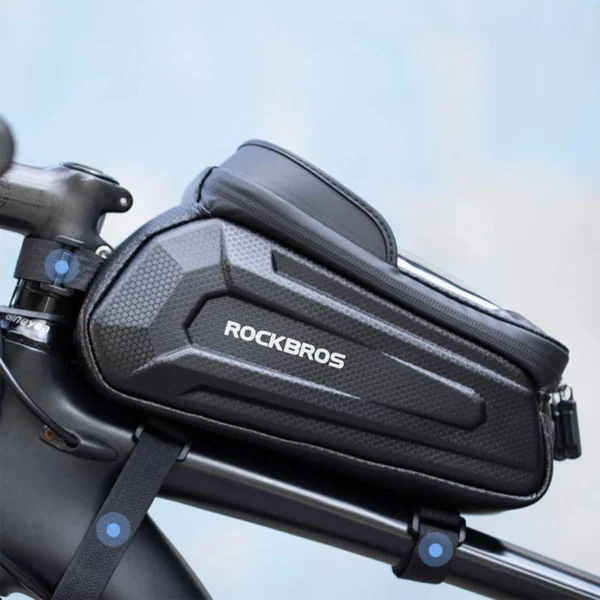 Rockbros B68-1 armored bicycle bag with phone pocket 1.7l - blackeng