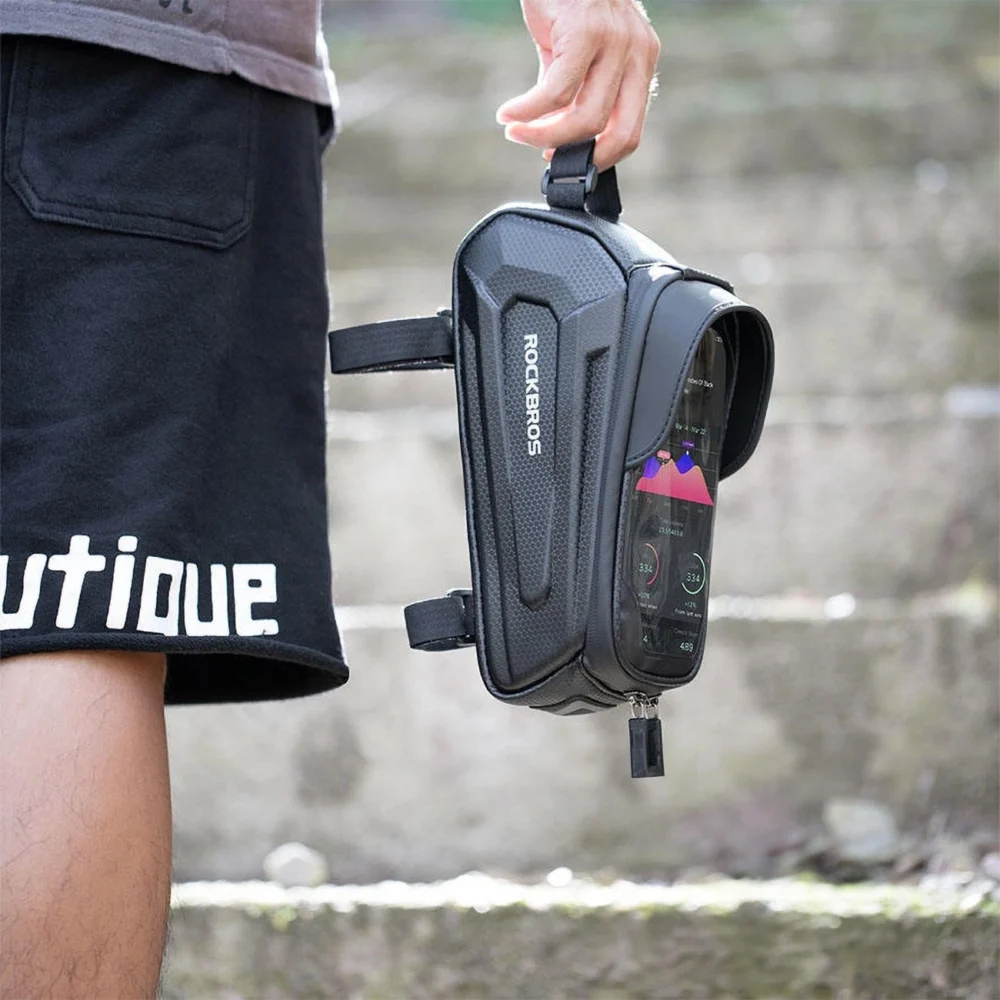 Rockbros B68-1 armored bicycle bag with phone pocket 1.7l - blackeng