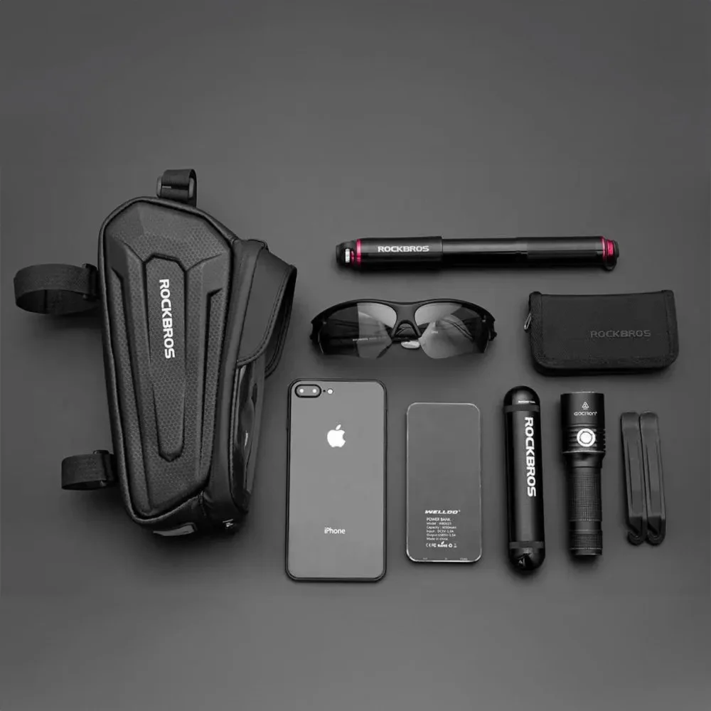 Rockbros B68-1 armored bicycle bag with phone pocket 1.7l - blackeng