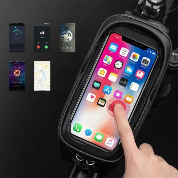 Rockbros B68-1 armored bicycle bag with phone pocket 1.7l - blackeng