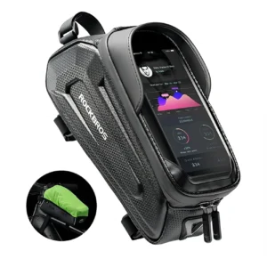 Rockbros B68 bicycle bag for armored frame with phone pocket and cover 1.7l - blackeng
