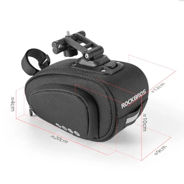 Rockbros C40 bicycle bag under the saddle - blackeng