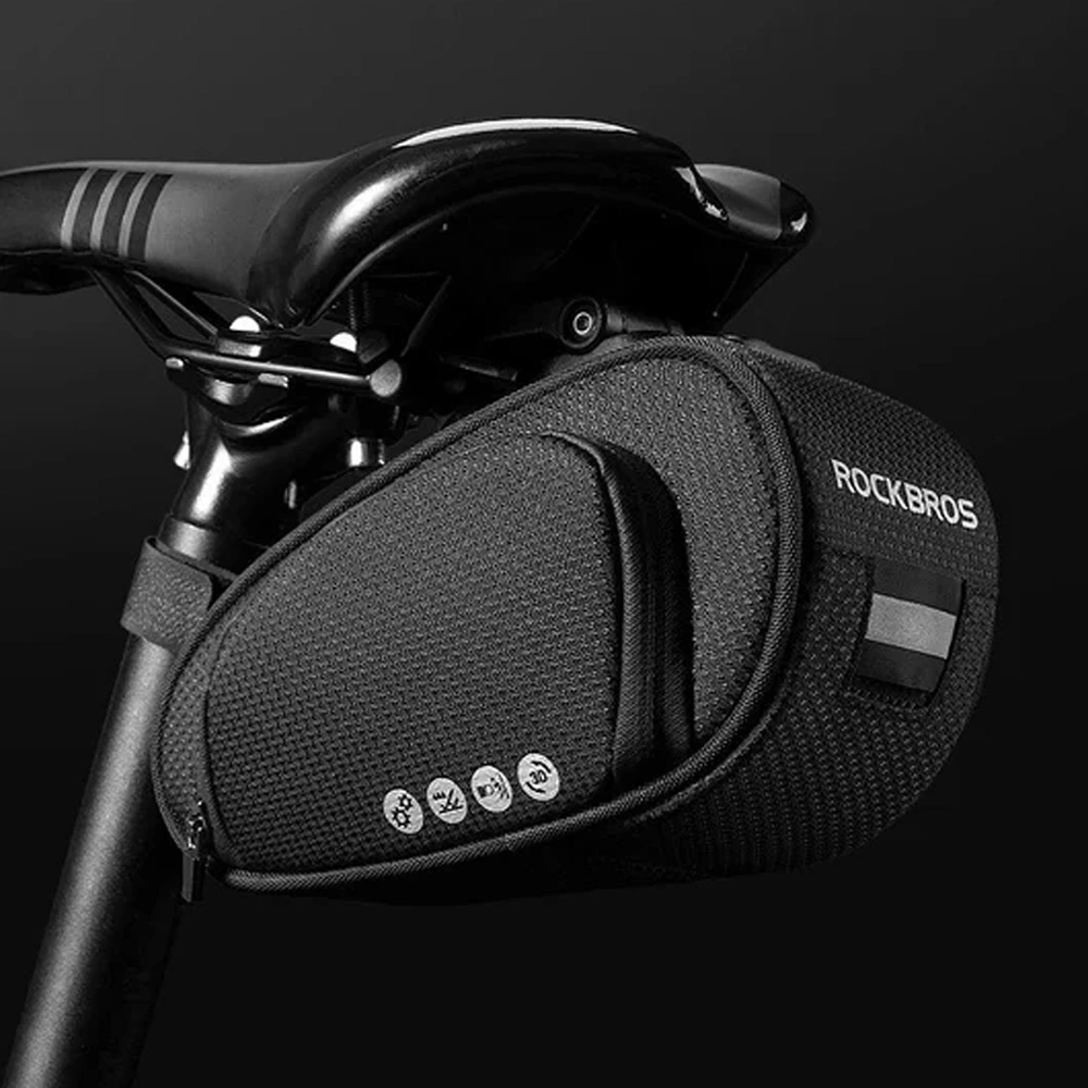 Rockbros C40 bicycle bag under the saddle - blackeng