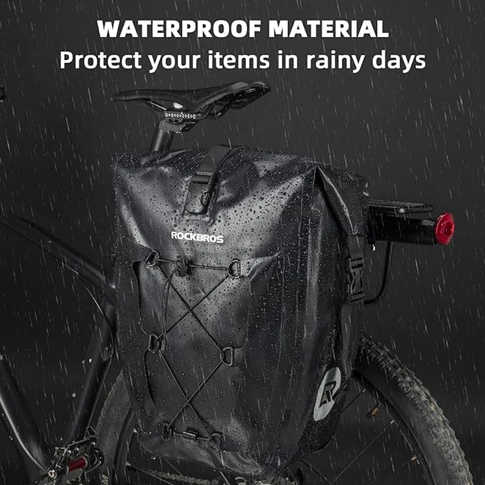 Rockbros 30140022001 waterproof bicycle bag for trunk - blackeng
