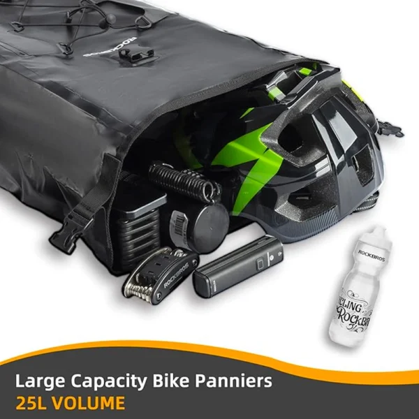 Rockbros 30140022001 waterproof bicycle bag for trunk - blackeng