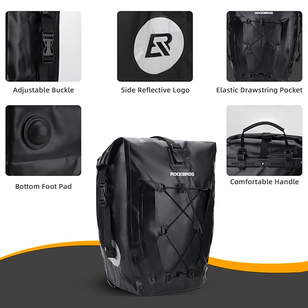 Rockbros 30140022001 waterproof bicycle bag for trunk - blackeng