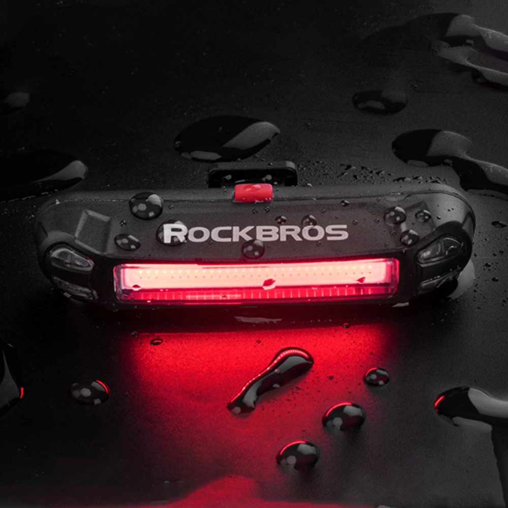 Rockbros A54BK Rear Bike Light + Micro USB - USB-A Cable - Blackeng