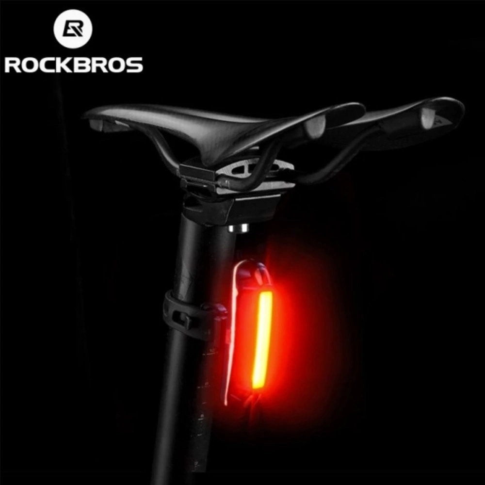 Rockbros A54BK Rear Bike Light + Micro USB - USB-A Cable - Blackeng