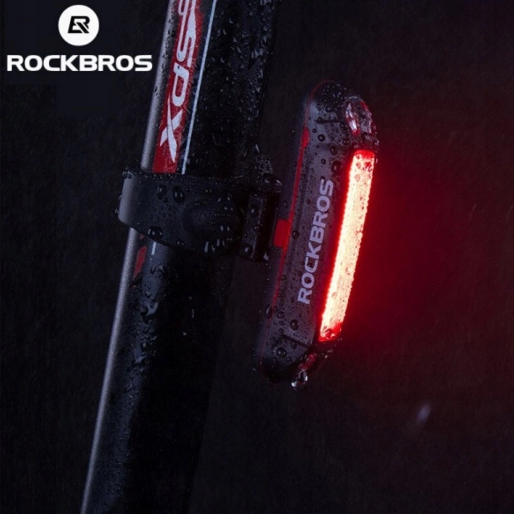 Rockbros A54BK Rear Bike Light + Micro USB - USB-A Cable - Blackeng