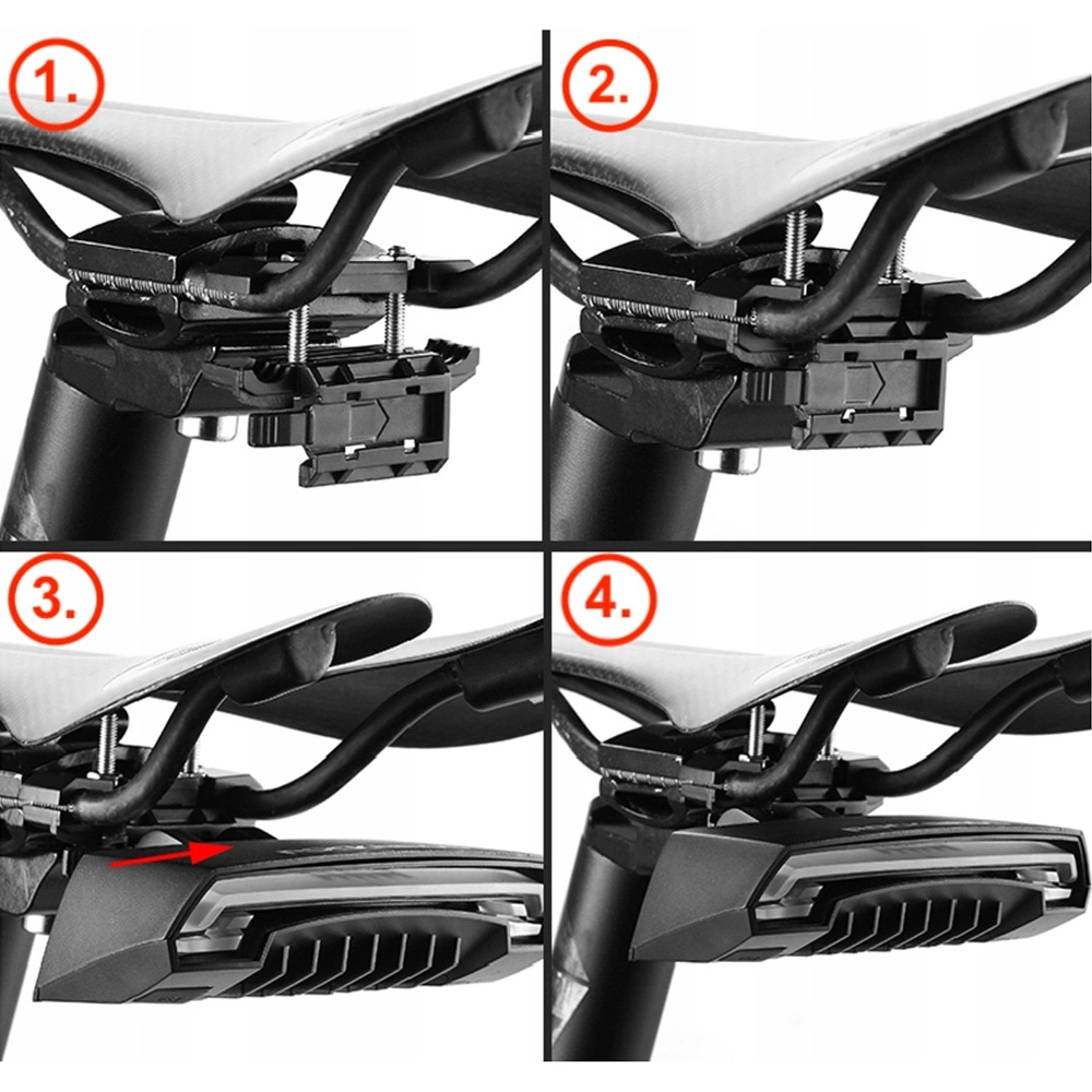 Rockbros LKWD-R1 Rear Bike Light with Laser and Remote Control + Micro USB - USB-A Cable - Blackeng