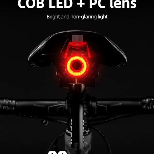 Rockbros Q5 Rear Bike Light with Intelligent Stop System - Blackeng