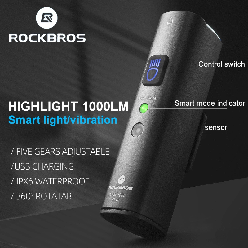 Rockbros V9M-1000 front bicycle light 1000lm - blackeng