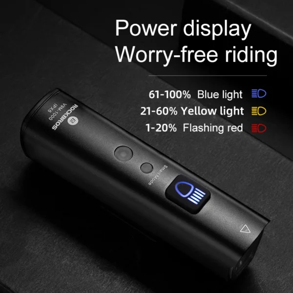 Rockbros V9M-1000 front bicycle light 1000lm - blackeng