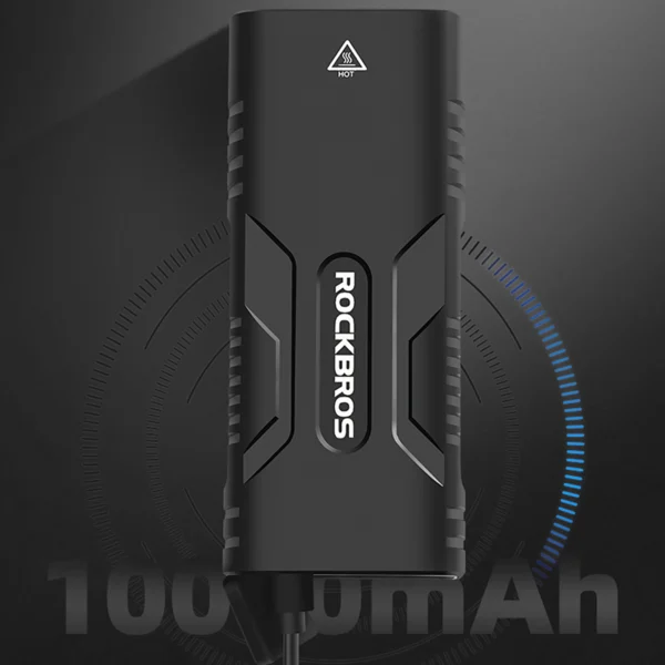 Rockbros 24310002001 bicycle light 850 lm with powerbank function + USB-C - USB-A cable - blackeng