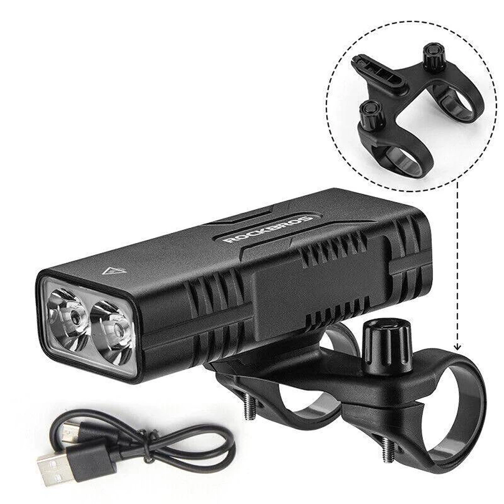 Rockbros 24310002001 bicycle light 850 lm with powerbank function + USB-C - USB-A cable - blackeng