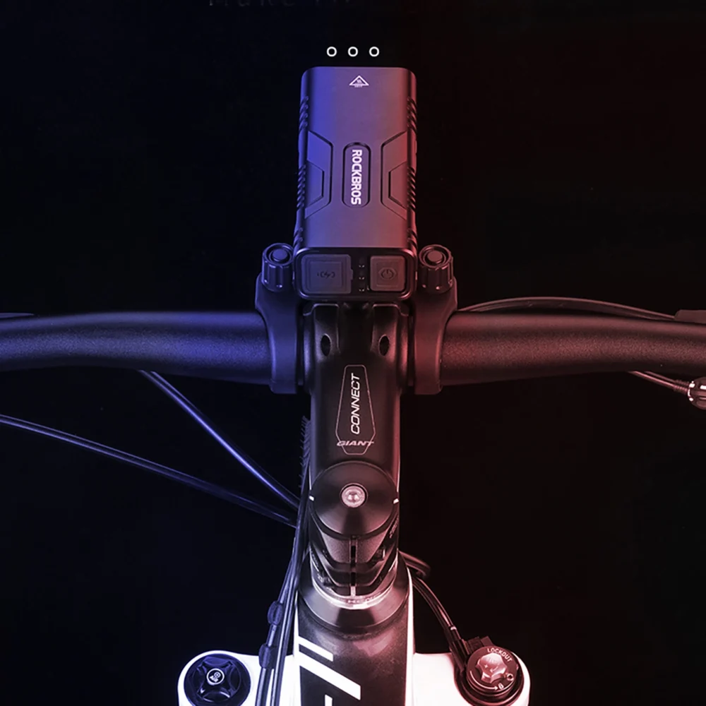 Rockbros 24310002001 bicycle light 850 lm with powerbank function + USB-C - USB-A cable - blackeng