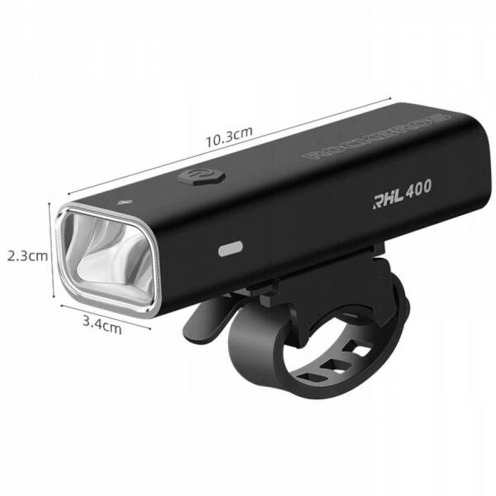 Rockbros 24310006001 front bicycle light 400 lm + micro USB cable - USB-A - blackeng