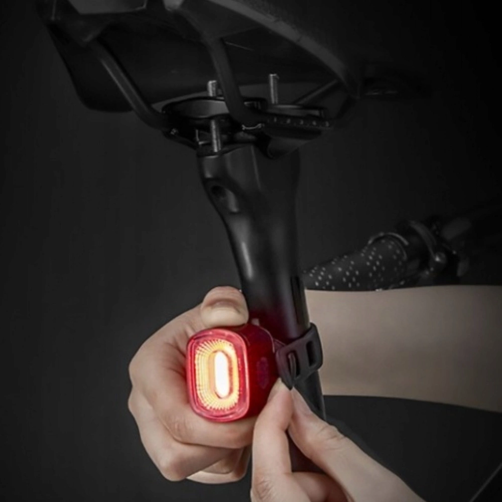 Rockbros Q2S LED Rear Bike Light with Smart Stop System + USB-C - USB-A Cable - Blackeng