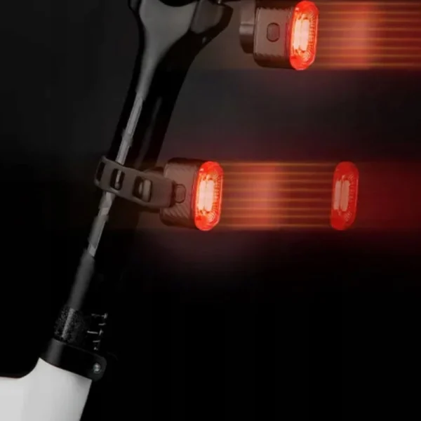 Rockbros Q2S LED Rear Bike Light with Smart Stop System + USB-C - USB-A Cable - Blackeng